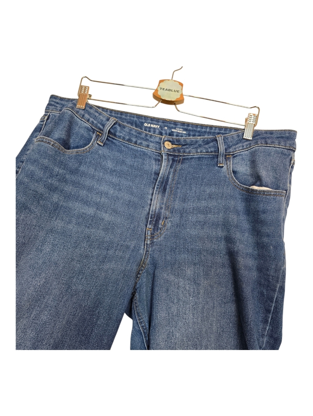 Old Navy High-Waisted Wow Wide-Leg Jeans In New Moon 18 - Picture 8 of 15